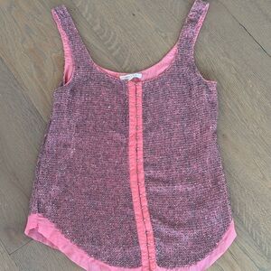 Renzo & Kai silk beaded embellished tank top